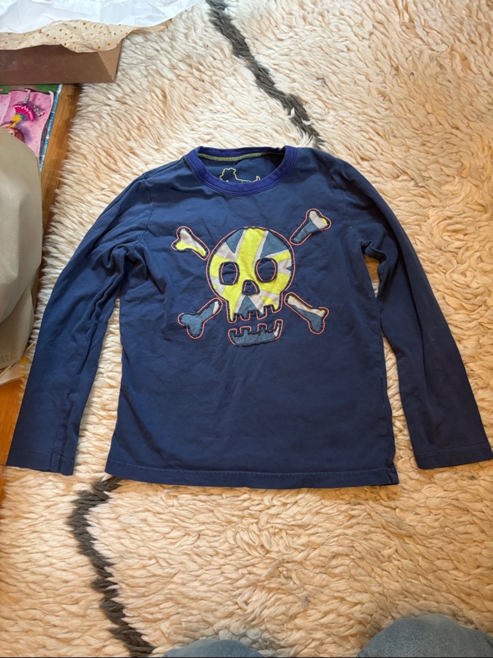 Mini Boden Long-Sleeve Tee with Skull